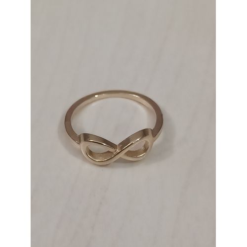 Bague Métal Doré,Symbole Infini ,Taille 17