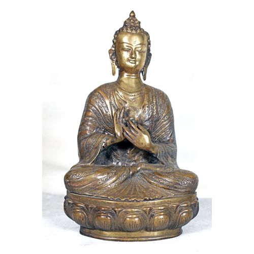 Statue décorative Bouddha en bronze.