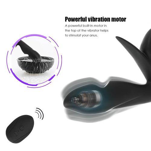 Plug Anal À Vibration À Distance Sans Fil Pour Hommes Et Femmes, Jouet Sexuel En Silicone Gris, 10 Vitesses, Plug Anal Adulte, Masseur De Prostate, Plug Anal