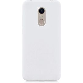 Coque Compatible Avec Xiaomi Redmi 5 Plus Tpu Etui De,Couleur Unie Protection Housse En Souple Silicone Tpu Ultra Mince Et Anti-Rayures De Protection Etui- Blanc