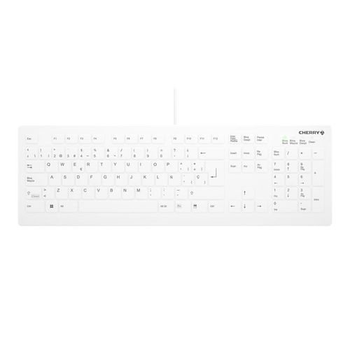 CHERRY AK-C8112 tastiera USB QWERTY Spagnolo Bianco