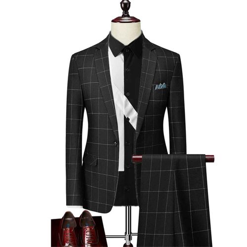 Blazers Décontractés À Carreaux Rayés Pour Hommes,Veste Et Pantalon,Manteau Imbibé,Veste Fjwaistcoat,Boutique D'affaires Britannique,Glac,Nouvelle Mode,2023