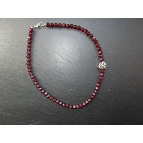 Collier De Perles Rouges Avec Coeur