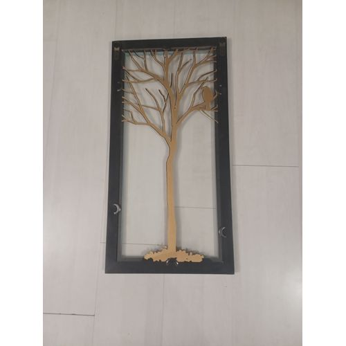 Tableau en Verre ,Arbre et oiseau doré