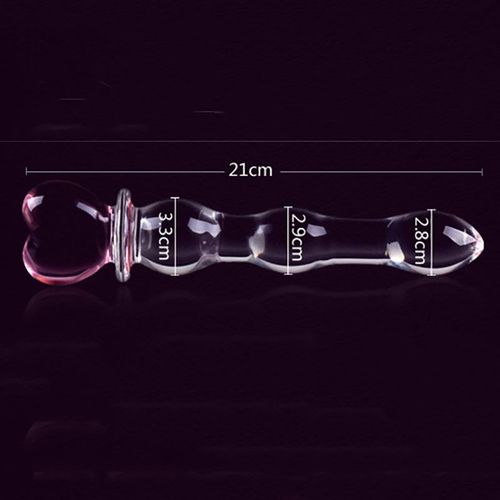 Godemichet Anal En Verre De Coeur Rose Pour Femme, Jouet Sexuel Pour Adulte, Masturbation, Plaisir, Stimulation Gspot