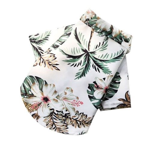 Chemise Hawaïenne Pour Chien De Style Plage,Teddy,Bouledogue Français,Chat,Animal De Compagnie Petit À Moyen,Veste Pour Animaux De Compagnie,Vêtements D'été - Type Coconut White-M
