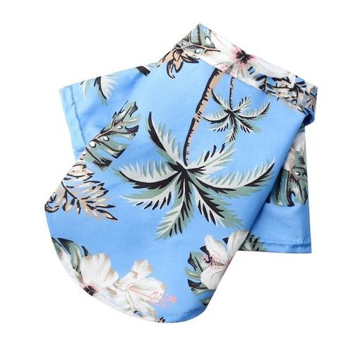 Chemise Hawaïenne Pour Chien De Style Plage,Teddy,Bouledogue Français,Chat,Animal De Compagnie Petit À Moyen,Veste Pour Animaux De Compagnie,Vêtements D'été - Type Sky Blue-M
