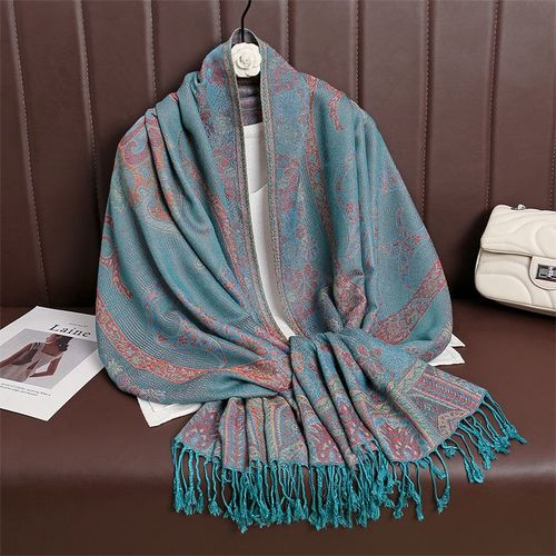 Écharpe en cachemire Paisley pour femme,Hijab musulman,Pampilles,Châle Rond Pashmina,Style Ethnique,Hiver,Chaud,Optique,Jacquard,Voyage,Designer