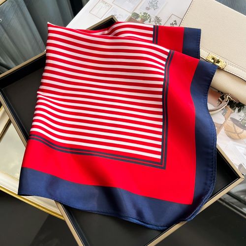 Injhair-Foulard Carré En Satin De Luxe Pour Femme,Châle Imprimé D'été,Foulard De Cou,Hijab,Bandana