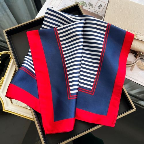 Injhair-Foulard Carré En Satin De Luxe Pour Femme,Châle Imprimé D'été,Foulard De Cou,Hijab,Bandana
