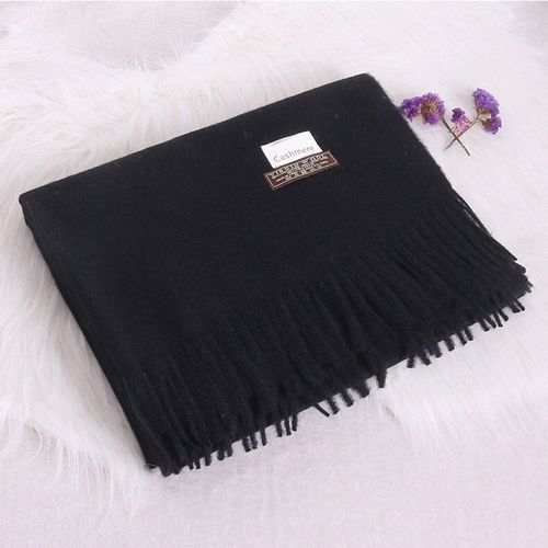 Écharpe en cachemire doux et chaud pour hommes et femmes,poncho en laine,châles Pashmina ingents,noir,marque de luxe,hiver