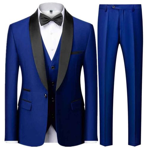 Ensemble Blazer Et Pantalon Noir Pour Homme,Manteau Slim Fit,Robe À Boutons Dorés,Imbibés,Grande Taille 6xl,Fête De Mariage,Mode Automne,3 Pièces