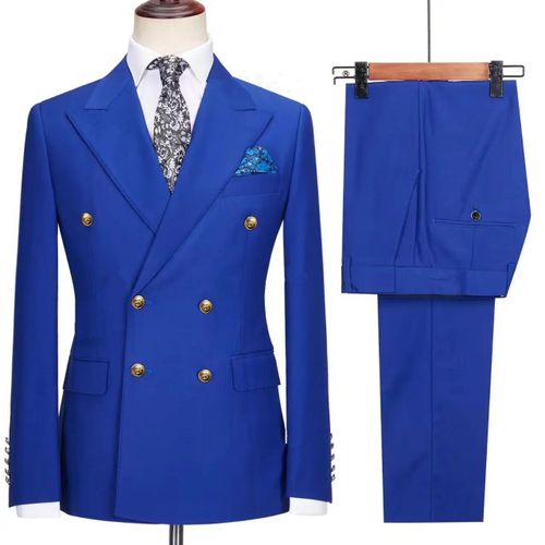 Veste Et Pantalon Slim Doublés Pour Hommes,Blazers De Mariage,Coupe Couvertes,Double Boutonnage,Document Solide,Boutique De Loisirs,Banquet D'affaires,Mode,2023