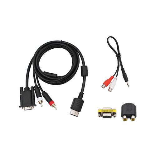 Câble VGA pour Dreamcast Haute Définition + Adaptateur RCA 3,5 mm vers 2 mâles