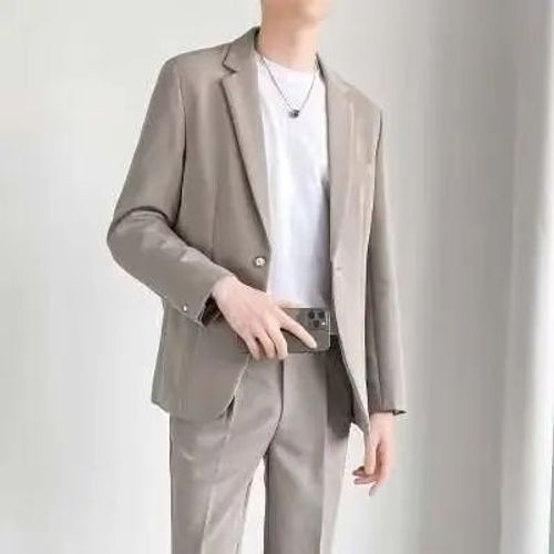 Costumes De Style Coréen Slim Fit Pour Hommes,Blazers Pour Mariage,Pantalons Décontractés D'affaires,Olympiques Fjm Courts