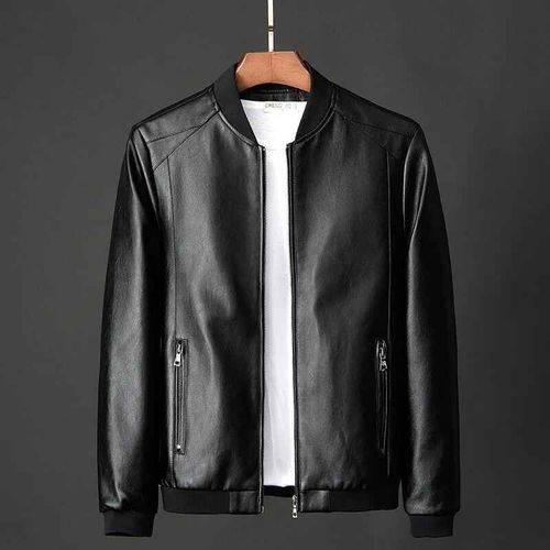 Blouson D'hiver En Cuir Pu Homme,Décontracté,Vintage,Noir,Avec Poches Et Fermeture Éclair,Grande Taille 8xl 7xl