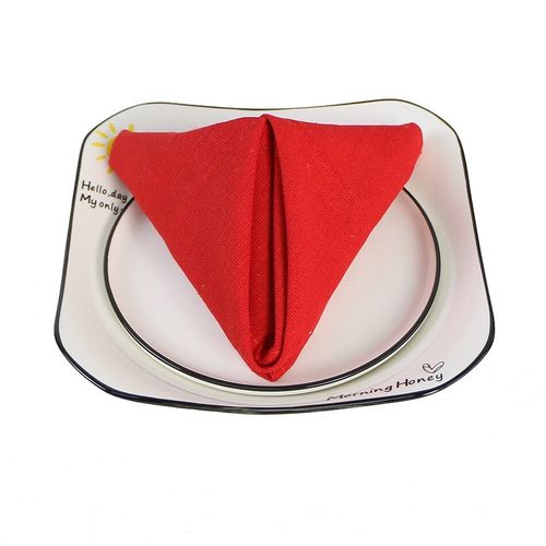 Quegrill-Lot De 4 Serviettes De Table En Mélange De Coton Et Lin,30x45cm,Polymère Pour Mariage,Cocktail