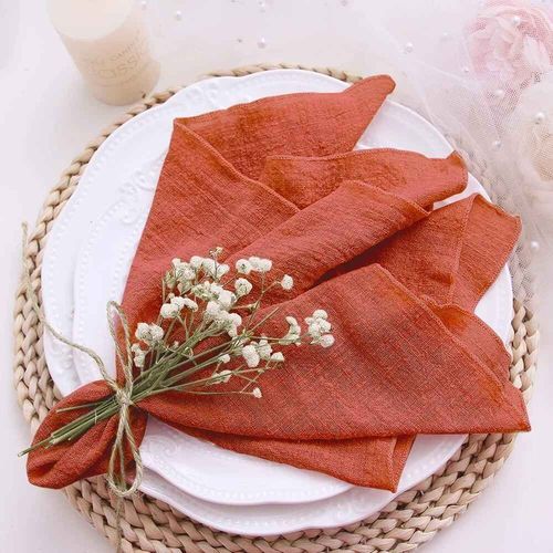 Serviettes De Cuisine En Gaze De Coton,50 Pièces,30x30cm,Tissu De Mariage,Rose Pour Fête,Torchon,Décor De Table De Noël