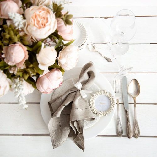 Serviette De Table Blanche En Dentelle,6 Pièces,En Lin Et Coton,Pour Cocktail,Fête,Mariage