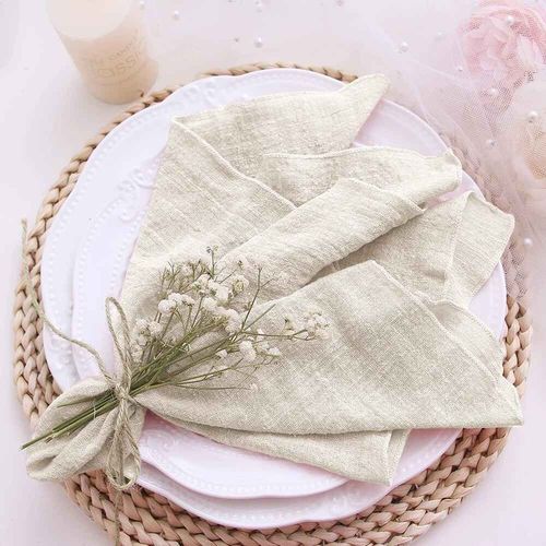Serviettes De Table En Coton Blanc Et Rose,Tissu Gaze,Ixd'anniversaire,Mariage,Village,30x30cm,12 Pièces
