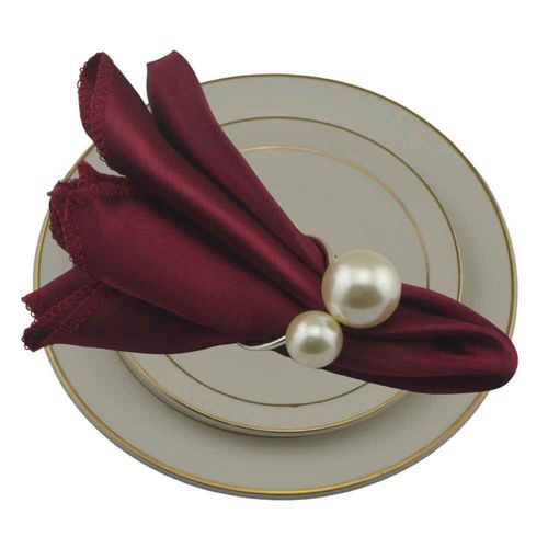 Lot De 48 Pièces De Serviettes Carrées En Satin De 32x32cm,Torchon Pour Mariage,Banquet,Décoration De Restaurant,Café,Thé,Satin