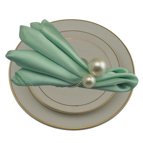Lot De 48 Pièces De Serviettes Carrées En Satin De 32x32cm,Torchon Pour Mariage,Banquet,Décoration De Restaurant,Café,Thé,Satin