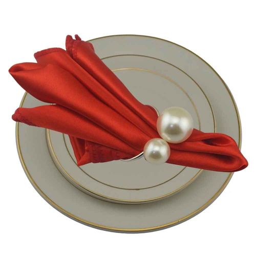 Lot De 48 Pièces De Serviettes Carrées En Satin De 32x32cm,Torchon Pour Mariage,Banquet,Décoration De Restaurant,Café,Thé,Satin