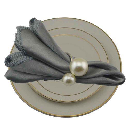 Lot De 48 Pièces De Serviettes Carrées En Satin De 32x32cm,Torchon Pour Mariage,Banquet,Décoration De Restaurant,Café,Thé,Satin