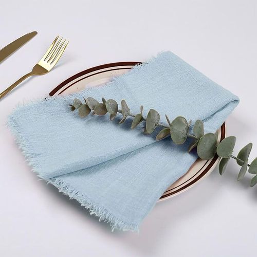 Serviettes De Table Rustiques En Gaze De Coton,Élégantes Et Douces,Rétro,Bavure De Grillade,Lin Pour Ixde Mariage,Décor De Salle À Manger,20 Pièces