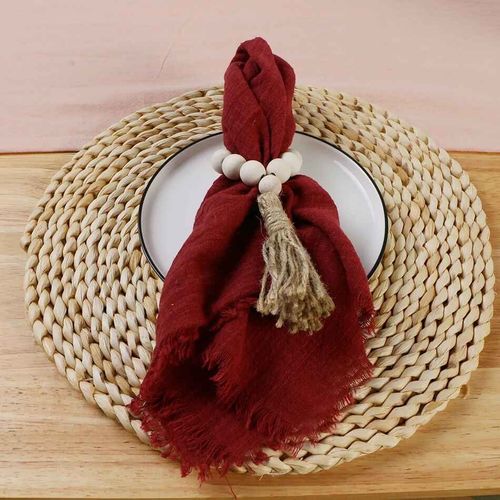 Serviettes De Table Réutilisables En Gaze De Coton Rose,32x32cm,100 Pièces,Décoration Rétro Pour Ixde Mariage Et Noël
