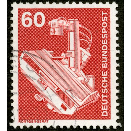 Timbre Oblitéré Deutsche Bundespost, 60, Rontgengerat