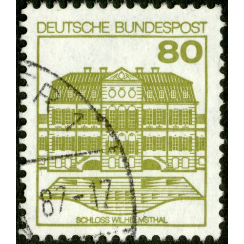 Timbre Oblitéré Deutsche Bundespost, Schloss Wilhelmsthal, 80