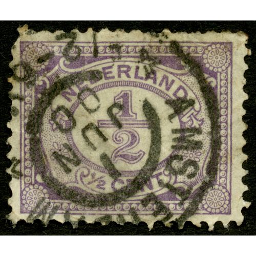 Timbre Oblitéré Nederland, 1/2 Cent