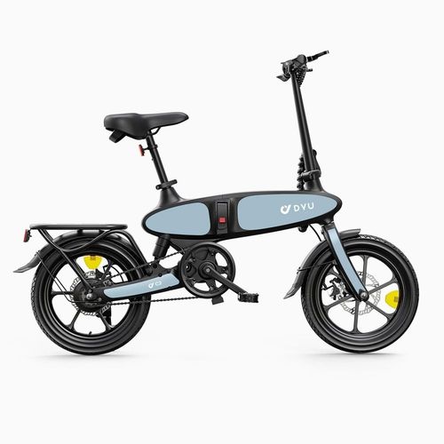 Vélo Électrique Pliable Dyu C2 16 Pouces 250 W 48 V 7,5 Ah Autonomie Maximale 40 Km Frein À Disque 25 Km/H - Bleu