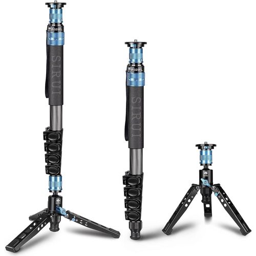 P-325FL Monopode en Fibre de Carbone avec Pieds,67"" Monopode Professionnel pour Appareil Photo,Monopode de Voyage léger et Portable pour Appareil Photo DSLR,Charge maximale 22lbs,Compatible