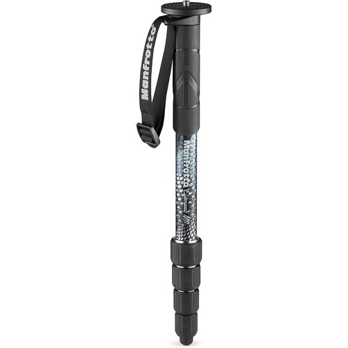 Monopode Element MII MMELMIIA5BK,léger à 5 sections en aluminium,avec dragonne,poignée en caoutchouc,bagues de serrage,charge de 16 kg,pour appareil photo compact,hybride ou reflex