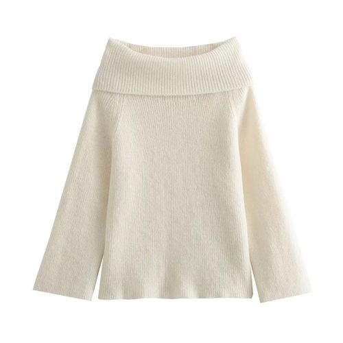 Trafza-Pull Décontracté À Manches Sulfpour Femme,Tricot Chic Et Solide,À La Mode,Automne