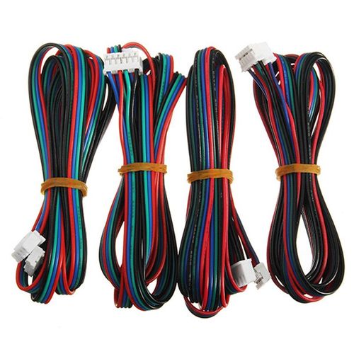Câble de moteur pas à pas pour imprimante 3D,ligne DuPont,4 broches à 6 broches,100 cm,200 cm,300cm,XH2.54,NEMA 17,AWG26,42,4 pièces - Type 200CM 4Pcs