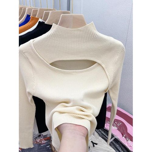 Pulls Évidés Sexy Pour Femmes,Pull Vintage,Pull Côtelé Doux Et Chaud,Pull Décontracté Pour Femme,Automne,Hiver,2024