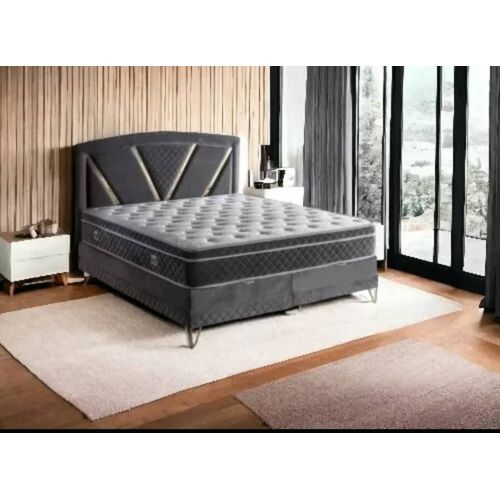 Lit Complet Moderne Gris