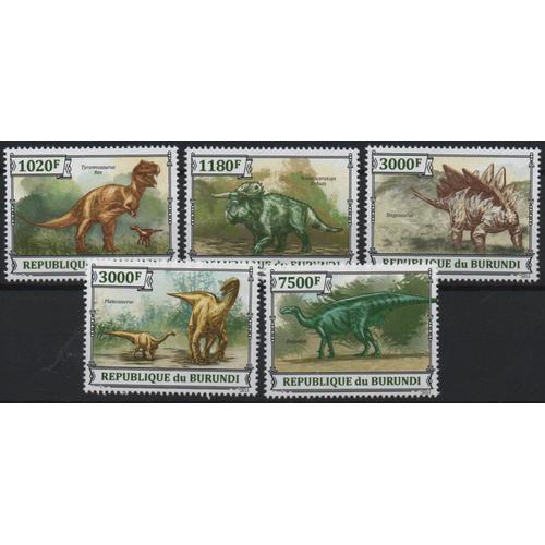 Burundi Timbres Animaux Préhistoriques 2013