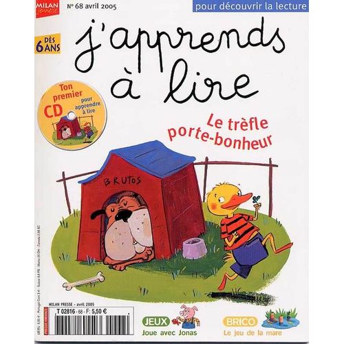 J'apprends À Lire  N° 68 : Le Trèfle Porte-Bonheur