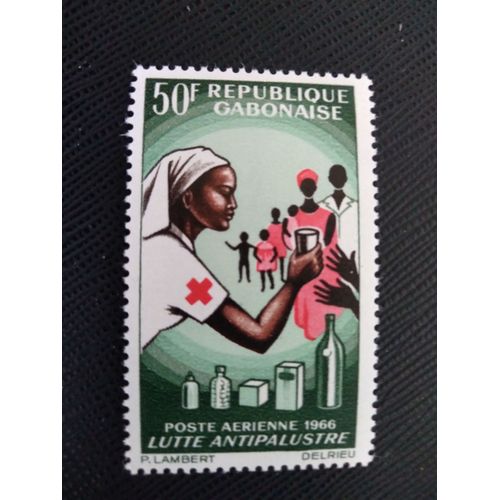Timbre Gabon Yt Pa 43 Traitement Anti-Paludisme 1966 ( 091208 )