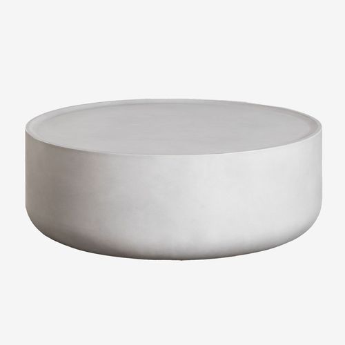 Table Basse Ronde En Ciment (Ø80 Cm) Darwys Gris Glacial