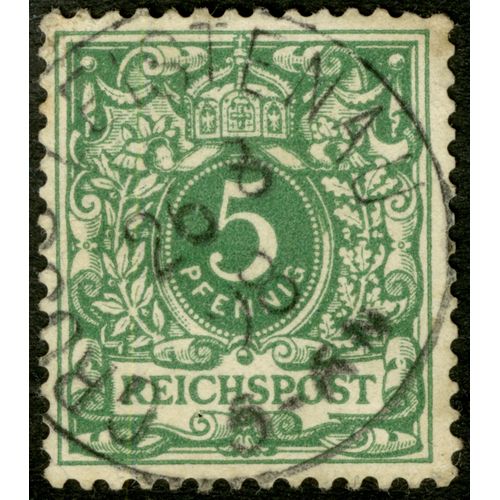 Timbre Oblitéré Reichspost, 5 Pfennig