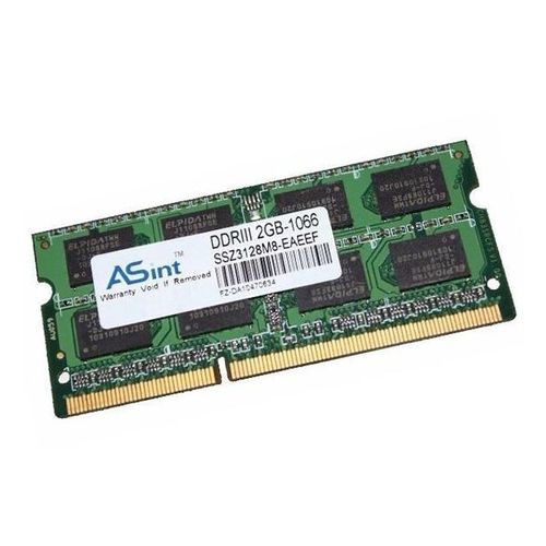 2Go RAM PC Portable ASint SSZ3128M8-EAEEF SODIMM DDR3 PC3-8500S 1066MHz 200-Pin
