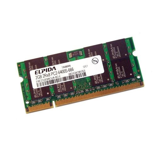 2Go RAM PC Portable SODIMM Elpida EBE21UE8ACUA-6E-E DDR2 667Mhz PC2-5300 CL5