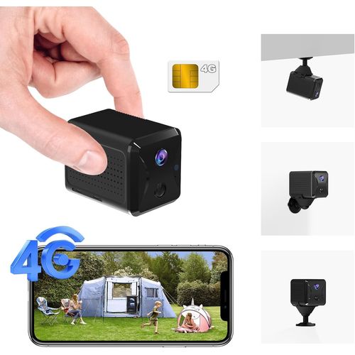 2k Camera De Surveillance Sans Internet Avec Carte Sim, Camera 4g Sans Wifi Avec 5200mah Batterie, Angle Vision 160, Ai Dtection Mouvement Alerte, 10m Vision Nocturne[Cam6261854]