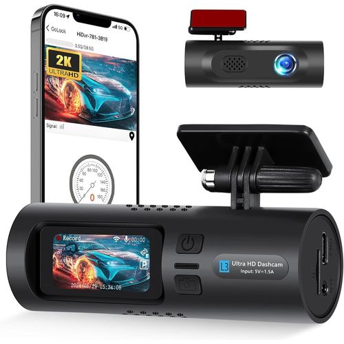 2k Dashcam Mini,1.5' Ips Dash Cam Car With Wifi G-Sensor Parking Monitoring Loop Recording 150 Degree View Angle For Vehicle Surveillance And Security