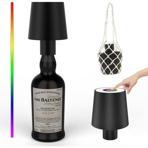 2pc Lampe De Chevet - Tactile Veilleuse Led Lampe - Nuit Sans Fil Avec Rgb Couleurs Dgrades - Mtal Lampe De Table - Intensit Variable Lampe De Bureau - Pour Chambre Et Salon Cadeau Enf[X1688]